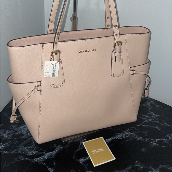MICHAEL KORS Handbag Voyager Bag EW Tote Leather Bag Soft Pink AUTHENTIC NWT - Picture 7 of 15